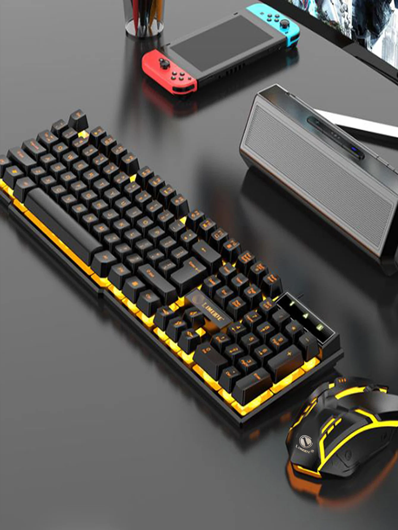 Colorful and Dazzlingly Glowing Gaming Mechanical Wired Keyboard and Mouse Set, Suitable for desktop Computers and Laptops photo 7