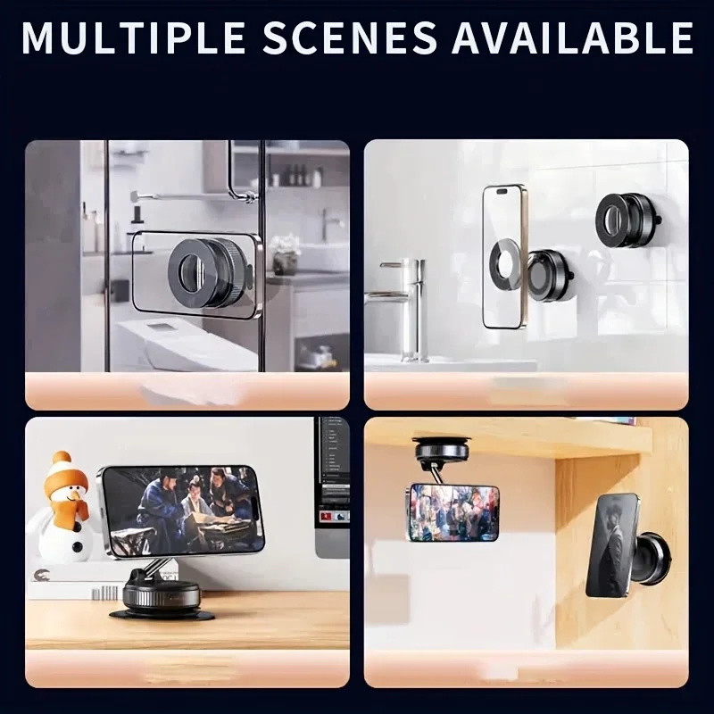360° Rotating Vacuum Magnetic Car Phone Holder Dashboard Glass Mount Multi-Scenario Automotive Navigation Stand New Model photo 7