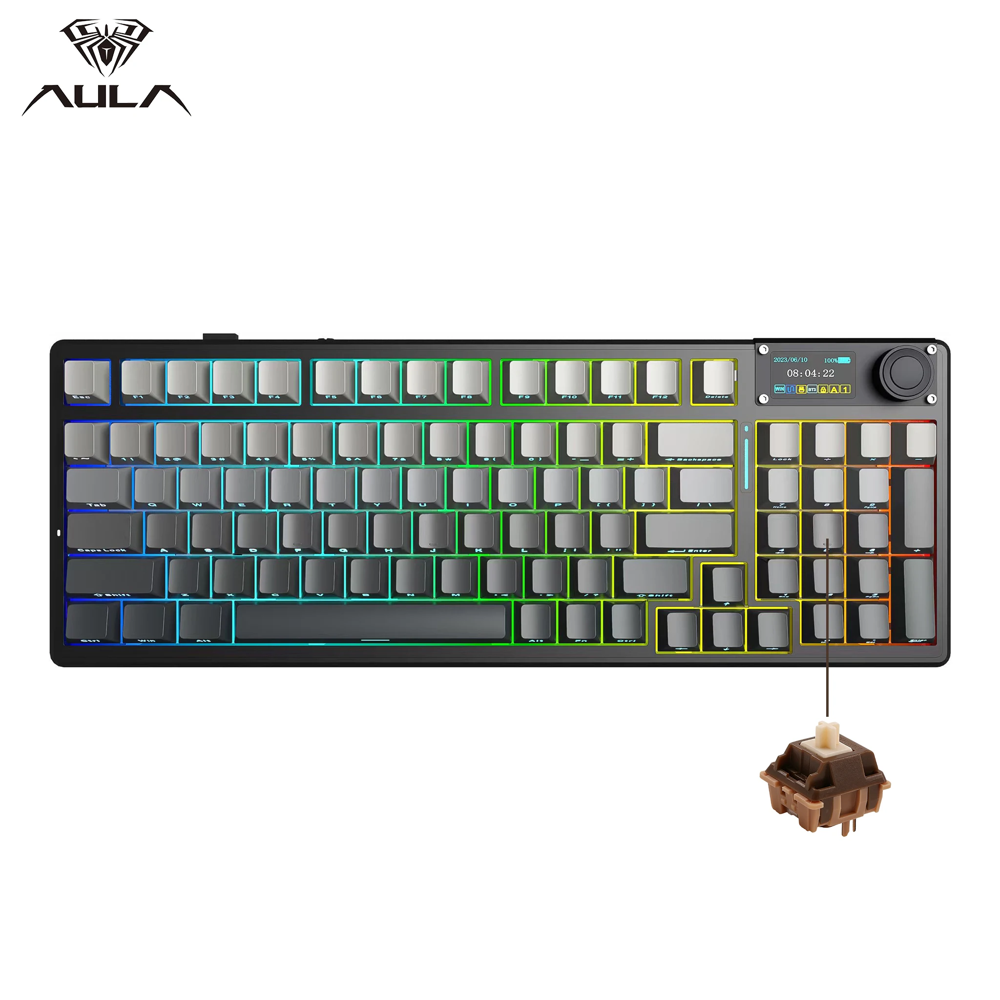 F98pro V3 Wireless Mechanical Keyboard Knob OLED Display Hot Swap RGB Tri-mode BT5.0/2.4G/USB-C Gaming Keyboard for PC photo 8