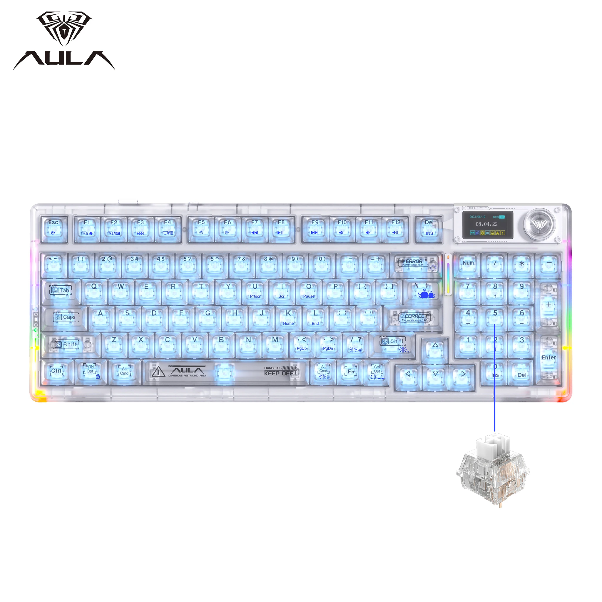 F98pro V3 Wireless Mechanical Keyboard Knob OLED Display Hot Swap RGB Tri-mode BT5.0/2.4G/USB-C Gaming Keyboard for PC photo 7