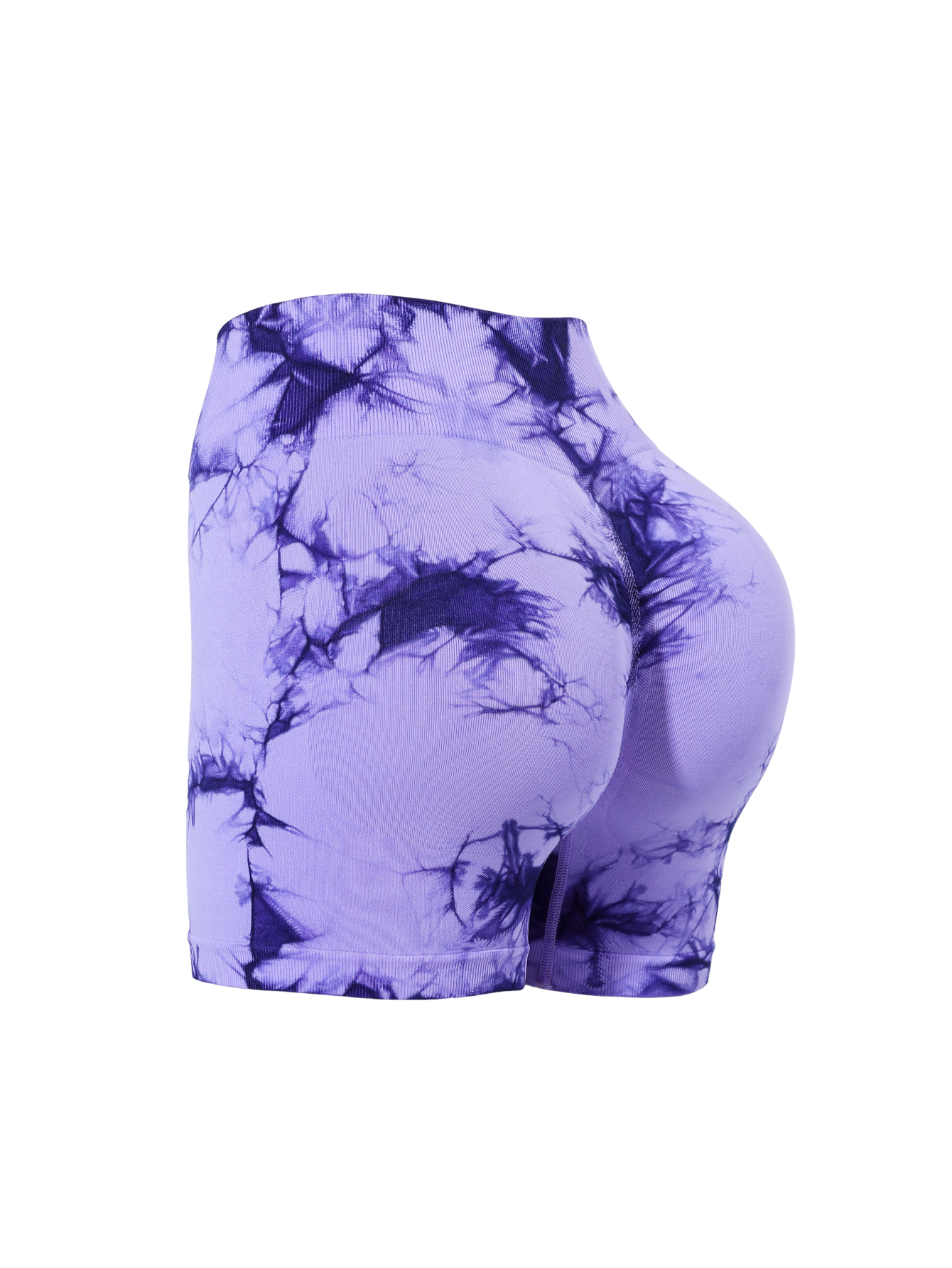 High Waist Seamless Tie Dye Yoga Shorts, Women Stretch Butt Lift Fitness Biker Shorts photo 6
