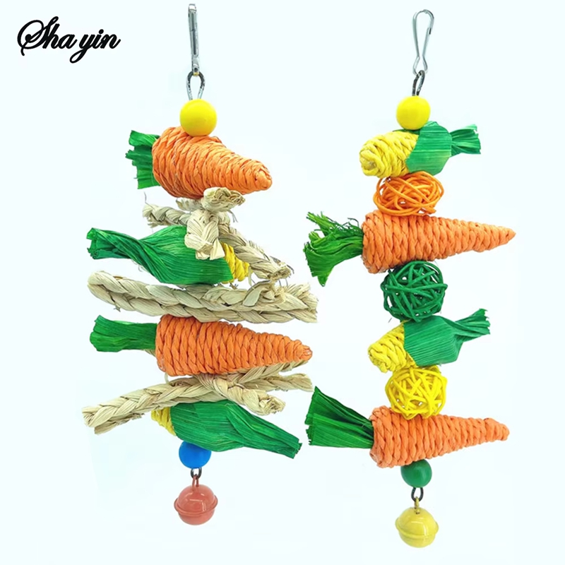 Parrot Toy Hanging Perch Climb Playing Equipment Cage Accessories Bird Bite Toy For Parakeets Macaws Cockatiels Lovebird Finches, photo 1