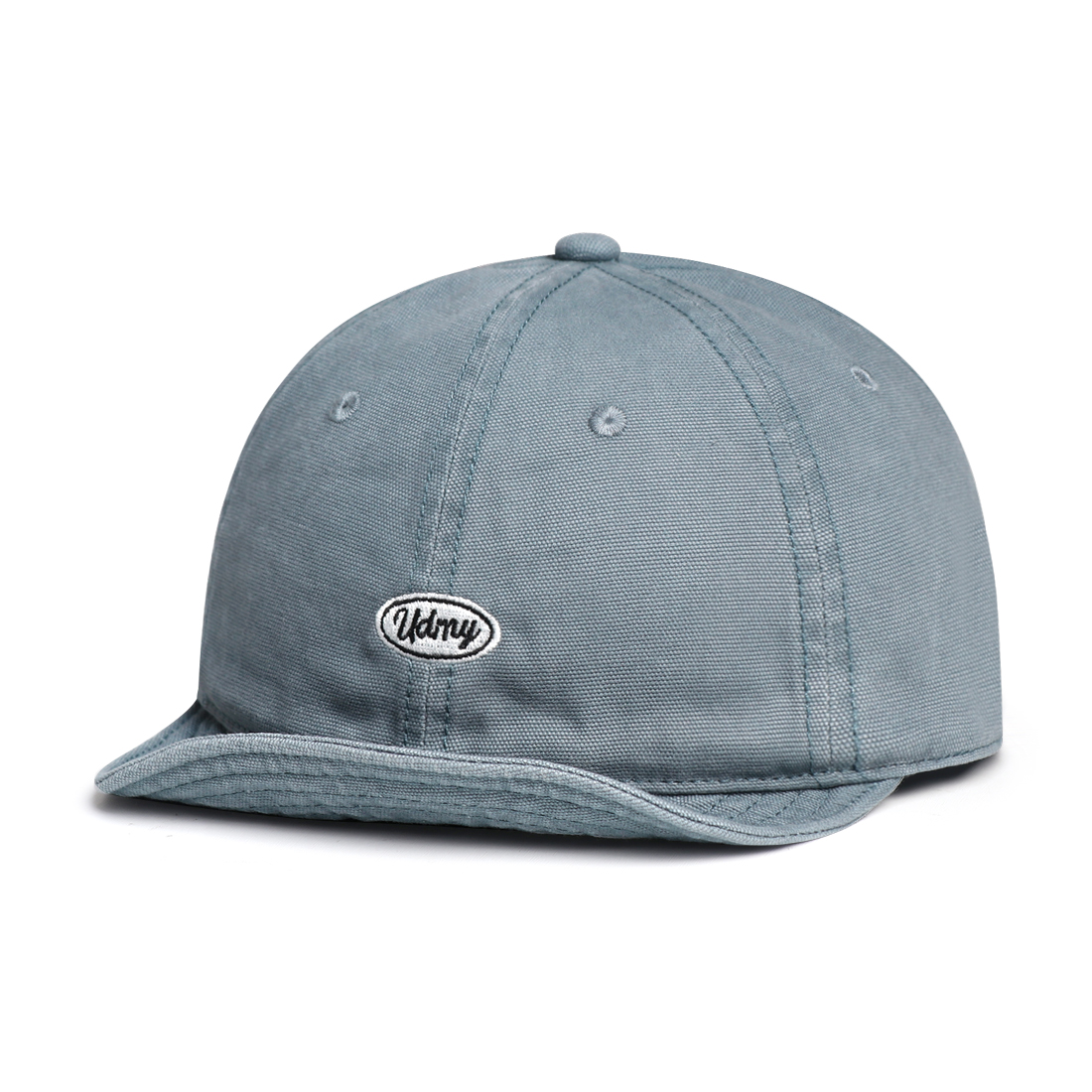 Japanese-style Minimalist Washed And Distressed Soft Brimmed Baseball Cap With Vintage Round Logo And Short Brim For Casual Sun Protection photo 6