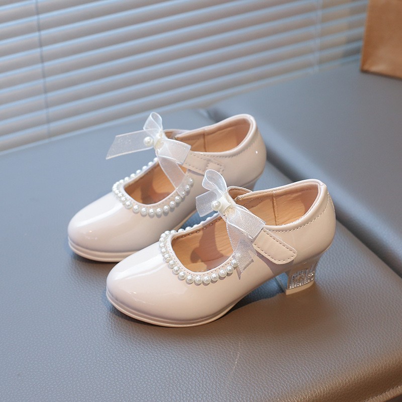 2026 Summer New Girls Block Heel Princess Shoes, Stylish Kids Loafers, Versatile Leather Dress Shoes For Little Girls photo 4
