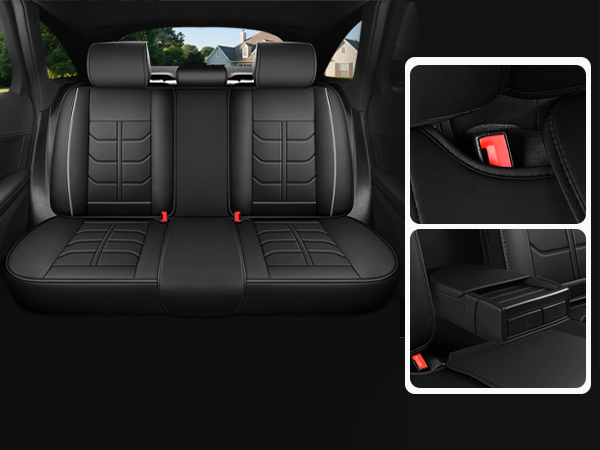 Ergonomic Lumbar Support Full Leather Car Seat Covers Full Set 5 Seats Comfort Auto Seat Cushion photo 7