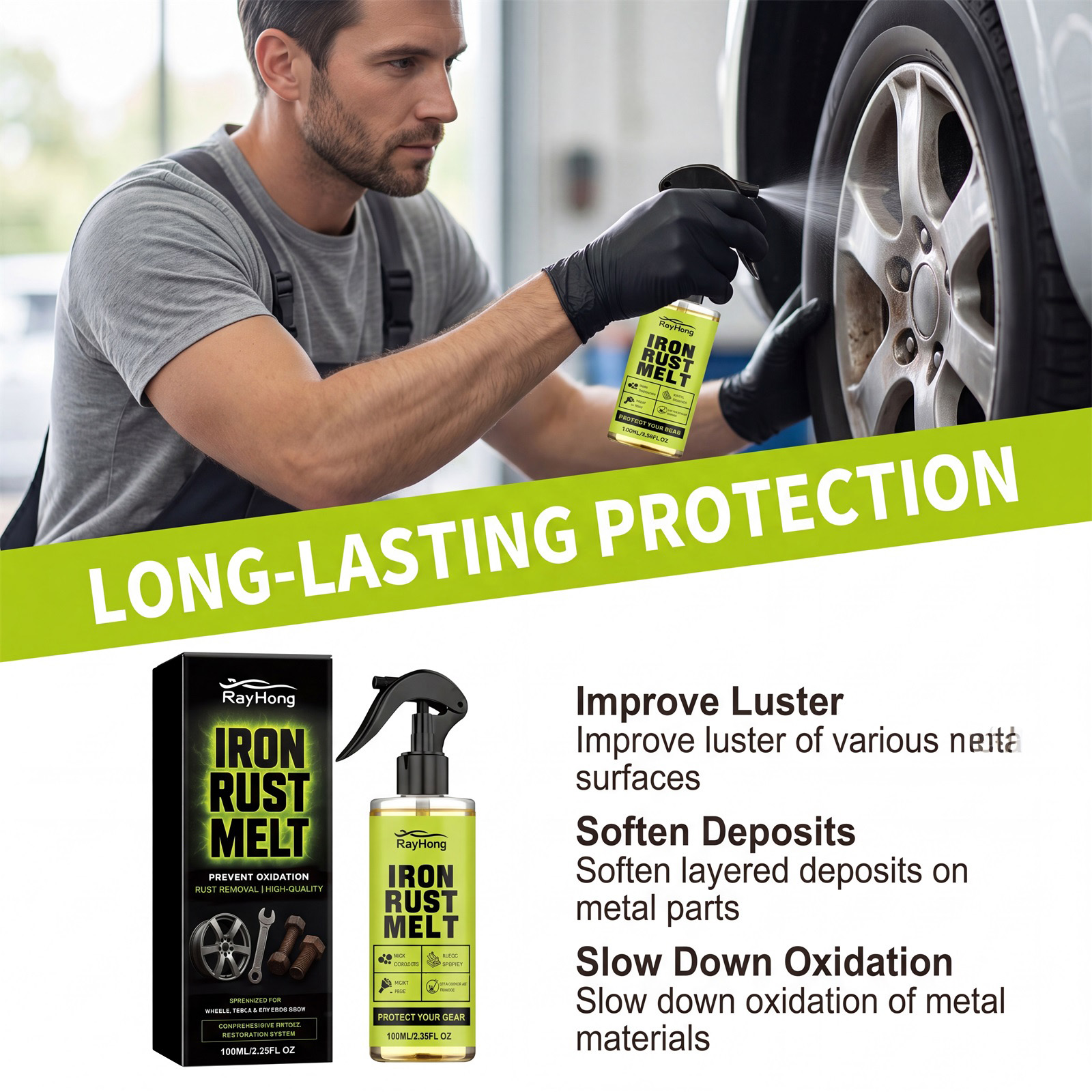 Rust Remover Liquid, Metal Rust Dissolver Protective Coating For Long Lasting Repair photo 1