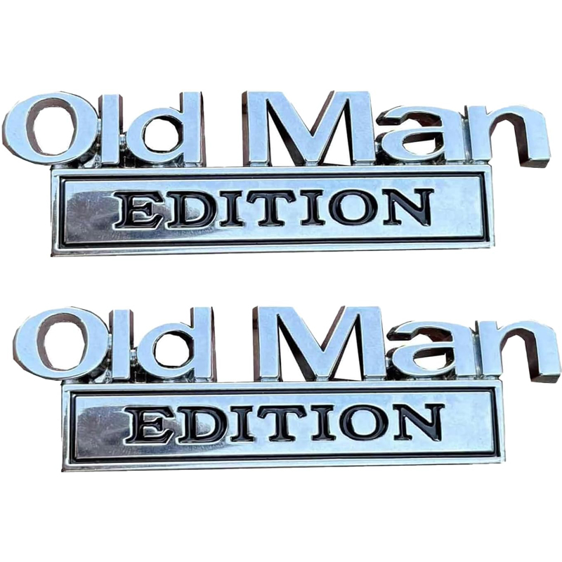 2pack Old Man Edition Emblems, Seabee Emblem 3D Badge Decal Car Truck SUV,Refrigerator Sticker,Window Display Stickers,Bicycles, Laptops, Fridges photo 2