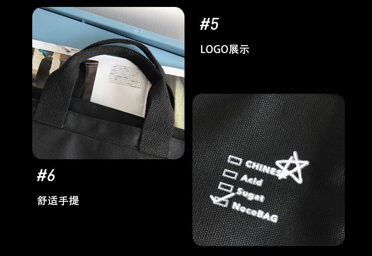 Vintage Canvas Bag Travel Bag Carry-On Luggage Large Capacity Canvas Storage Bag Portable Business Handbag - Black photo 2