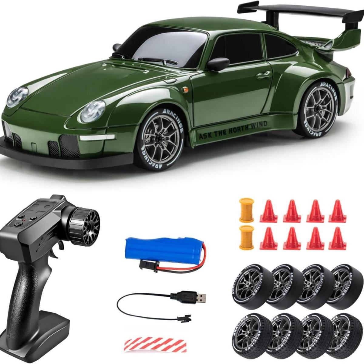 Scale 2.4GHz 4WD Remote Control RC Drift Car  High Speed LED Lights Drift Tires Kids  Toy For Indoor  & Outdoor Play Easter Gift RC Cars photo 4