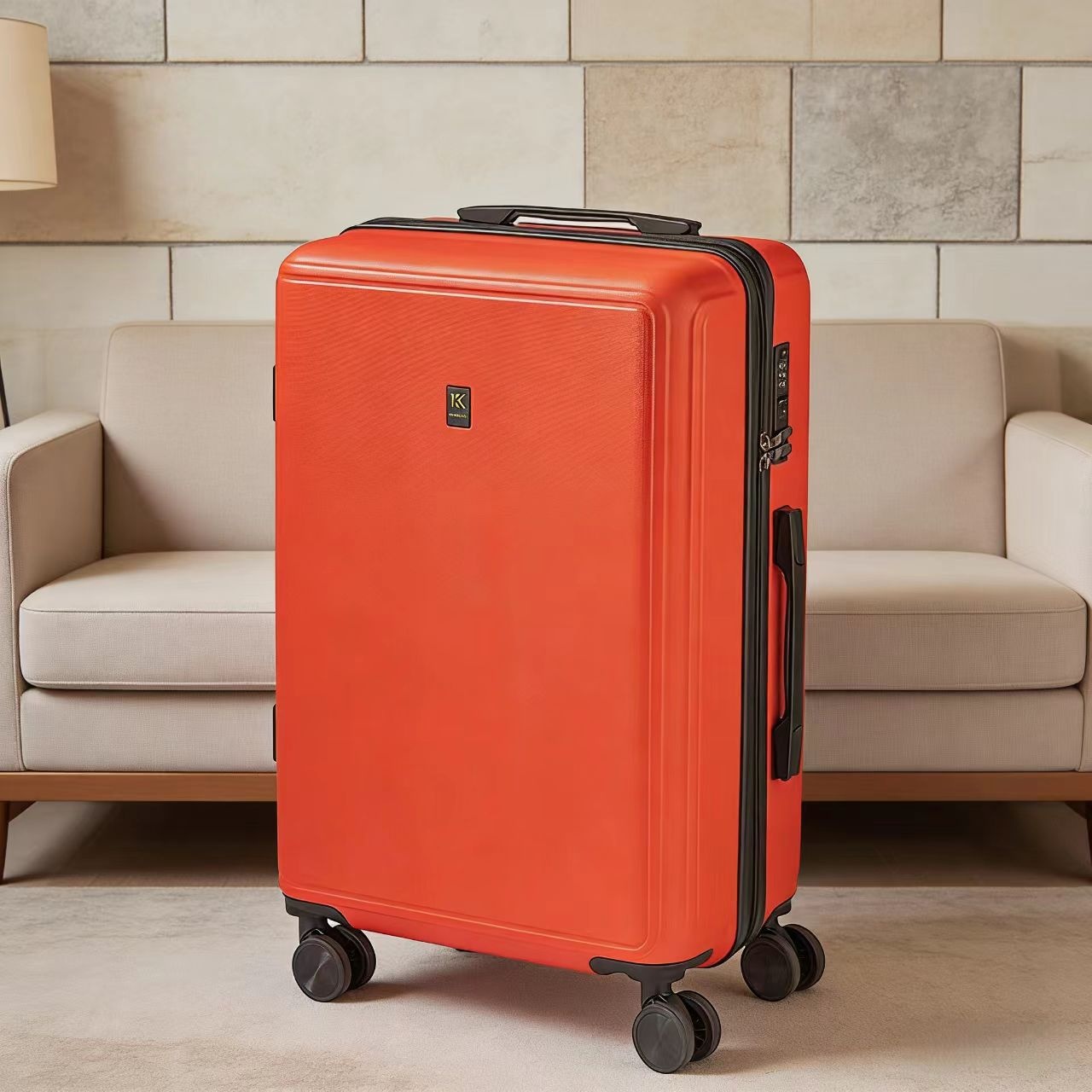 2026 New Luggage Trolley Case Student 20 Inch Lightweight Boarding Large Capacity Password Travel Leather Box Male - DY5209 Red photo 4