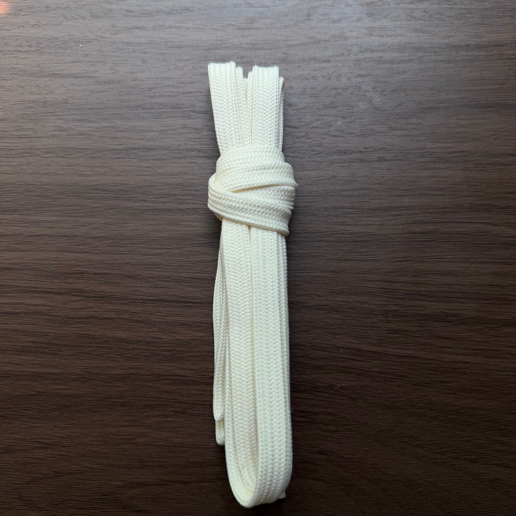 Flat Solid-Color Nylon Ribbon Shoelaces photo 3