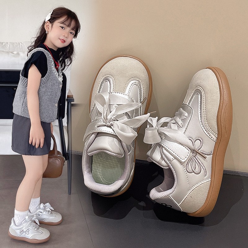 2026 Spring Autumn New Kids Skate Shoes, Breathable German Trainers, Fashion Bow Casual Sneakers For Little & Big Girls photo 7