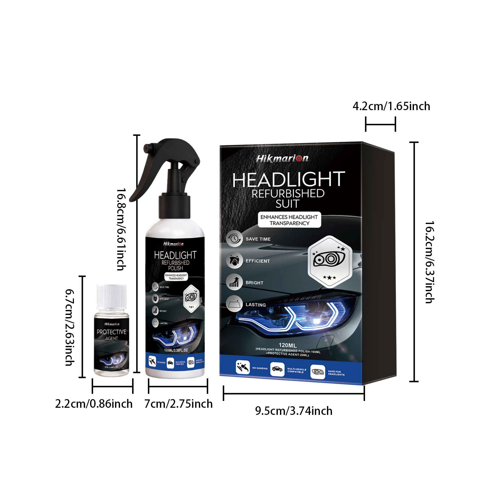Front Headlight Refurbishment Kit 1 Set Per Box photo 6