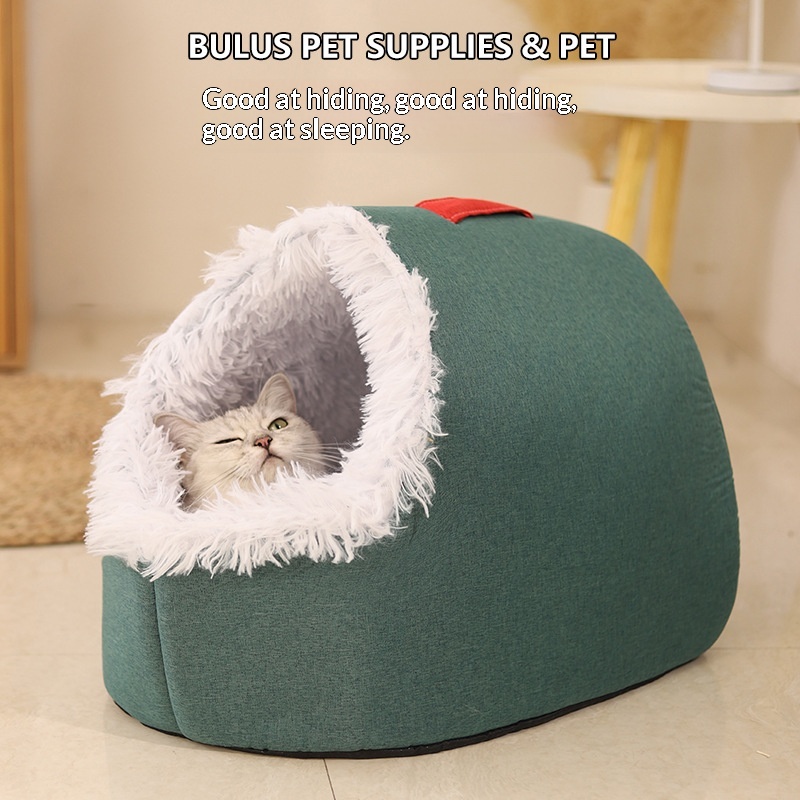 Cat Bed, Thickened And Warm For Winter, Enclosed Pet Bed, Portable For Small Dogs, Amazon Cross-Border Pet Supplies photo 1