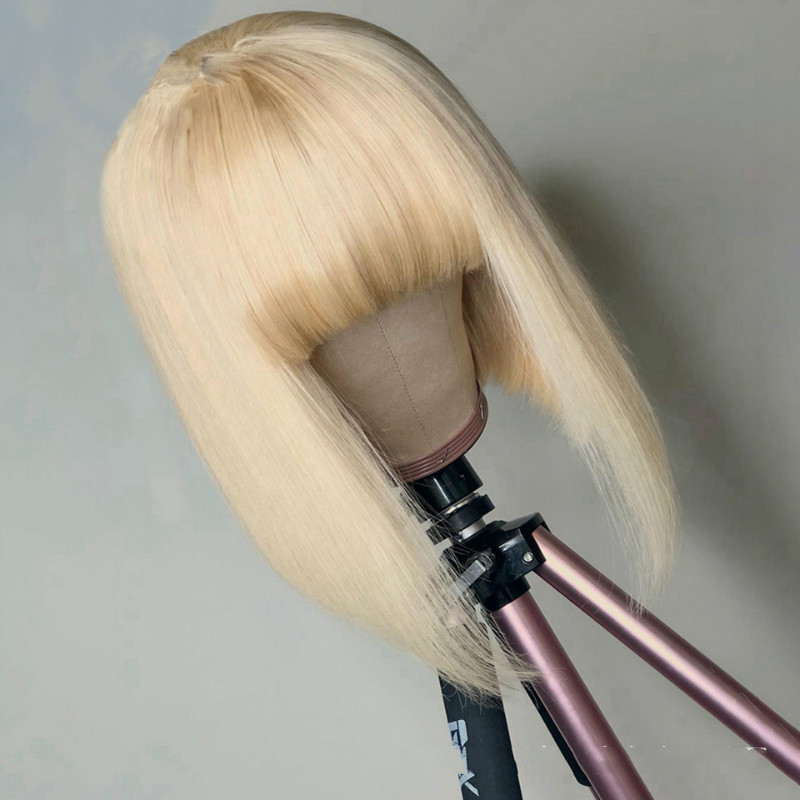 Bobo Light Golden Chemical Fiber Short Hair Headgear photo 3