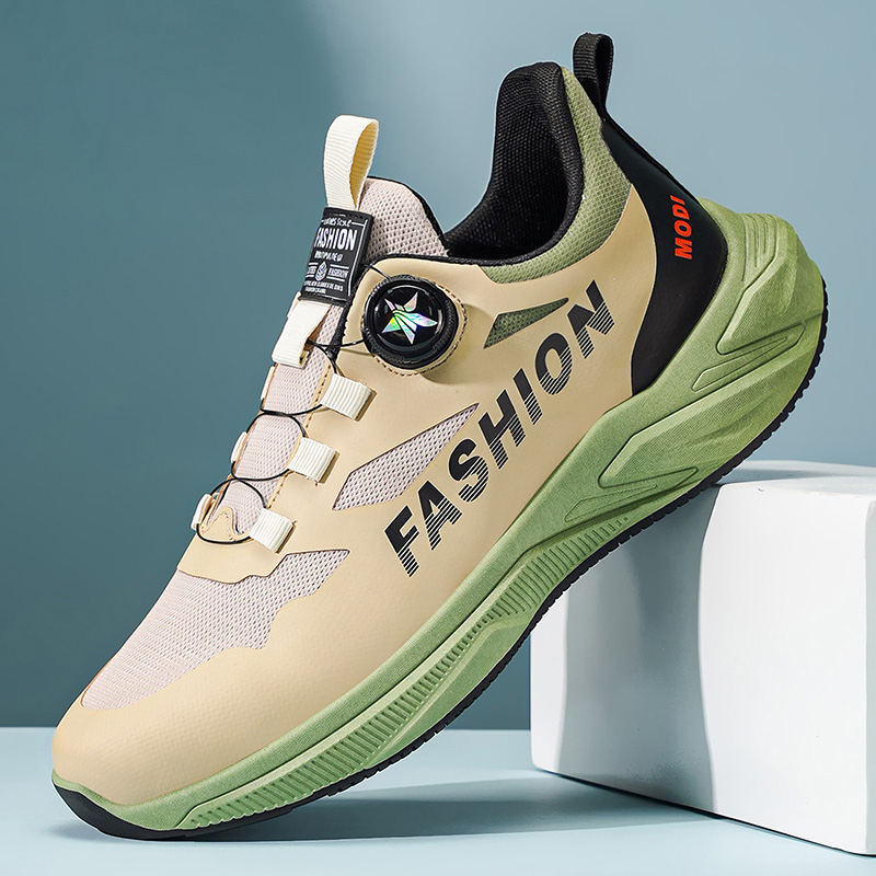 2026 New Summer Sports Shoes For Teen Boys, Rotating Buckle Ultra Light Shock Absorbing Soft Sole Casual Running Sneakers For Students photo 1