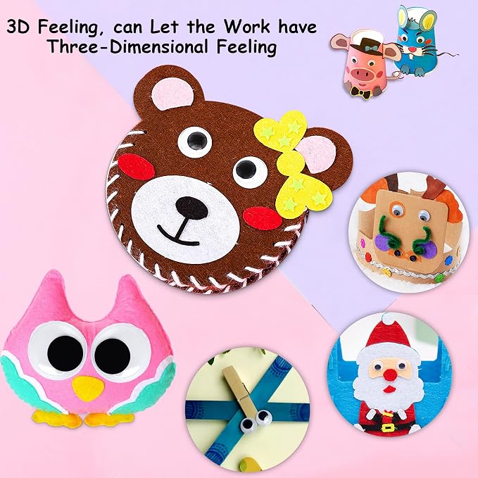 Piece Adhesive Googly Eyes Wiggle Eyes For DIY Arts And Crafts  Weight photo 3