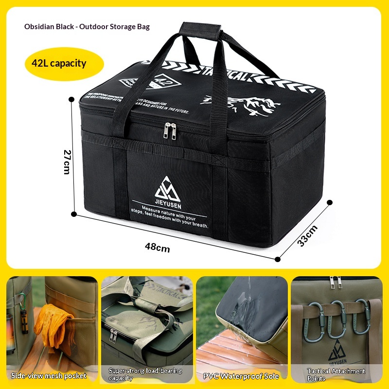 Outdoor Camping Gear Storage Bag, Cooking Utensils, Tableware, Miscellaneous Items Bag, Portable Tools And Accessories, Gas Canister, Cassette Stove, Camping photo 7