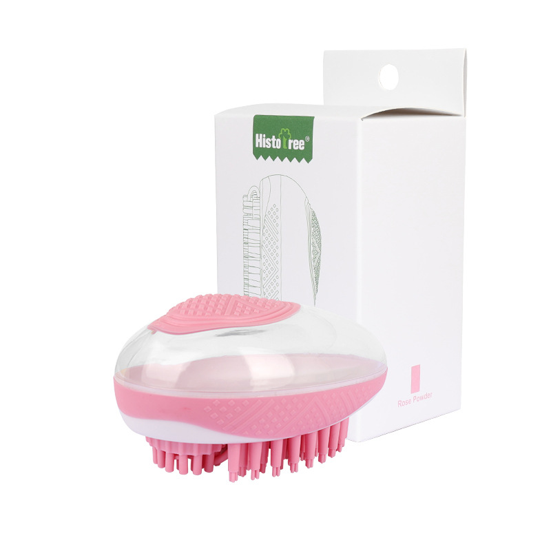 Dog Cat Bath Brush 2-in-1 Pet SPA Massage Comb Soft Silicone Pets Shower Hair Grooming Cmob Dog Cleaning Tool Pet Products photo 2