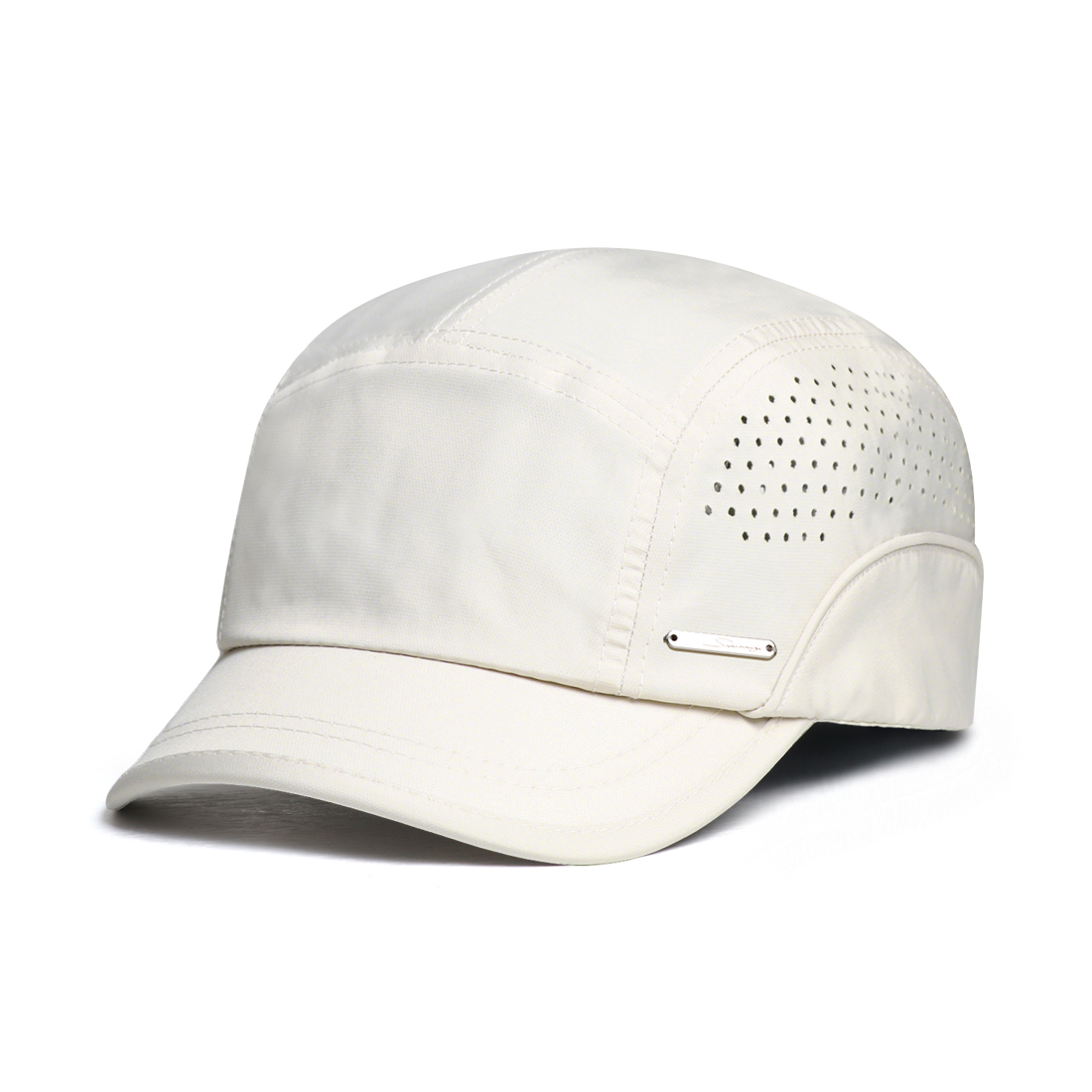Spring And Summer Lightweight Mesh Breathable Baseball Cap With Side Metal Label, Short Brim, Duckbill Style Hat, Suitable For Outdoor Commuting And Casual Wear photo 3