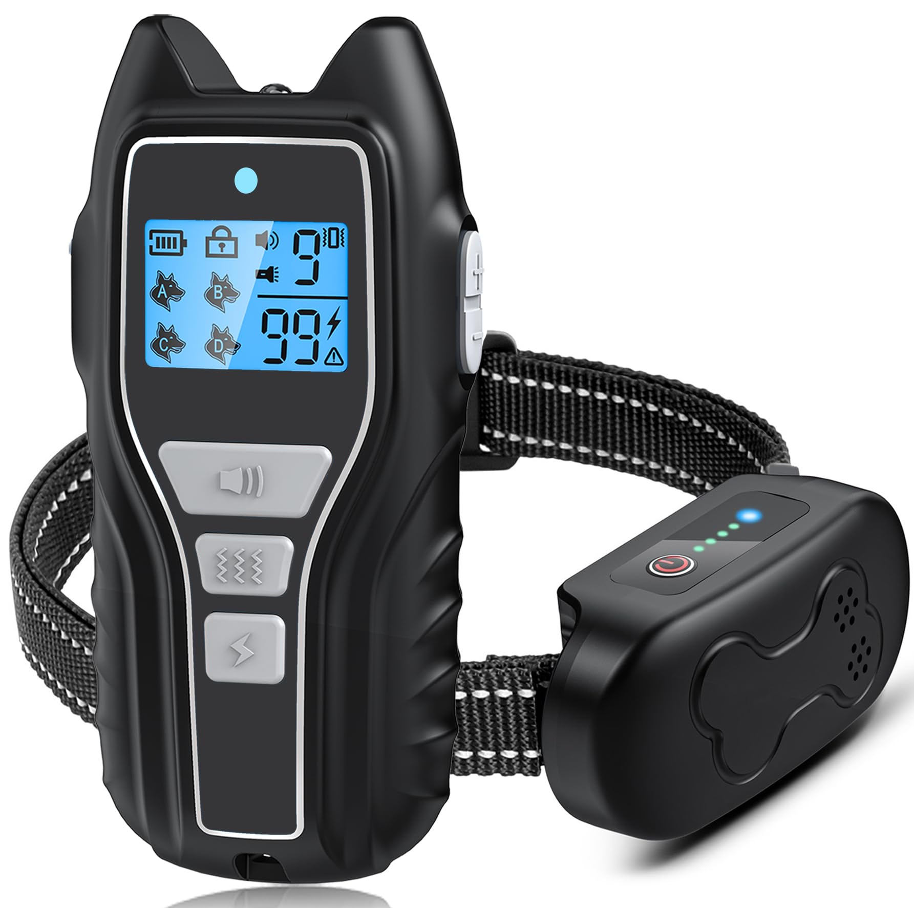 Dog Shock Collar With Remote Control, Waterproof Dog Training Collar Bk 2000FT Range, 4 Training Modes, Security Lock, Rechargeable IPX7 Waterproof Receiver, Fits Small Medium Large Dogs 15-120 Lbs photo 1