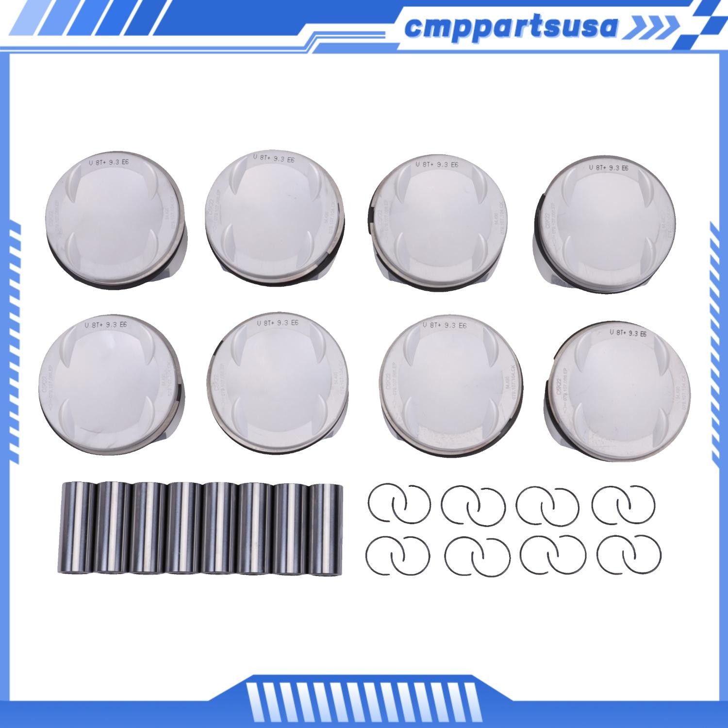 8x Pistons & Rings Set STD 9.3 To 1 For -Audi RS6 C7 RS7 S8 4.0 TFSI CTF CWN CRD DDTA photo 1