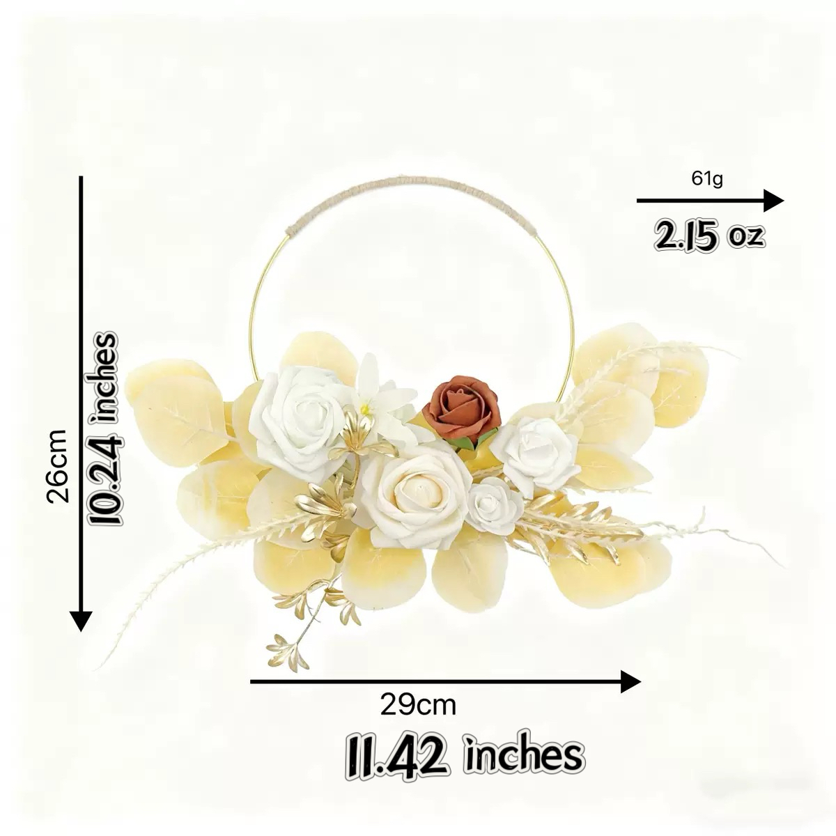Artificial Floral Hoop Decor For Weddings, Parties & Home photo 3
