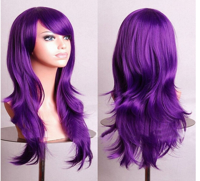 Cos Long Roll Anime Cosplay Color European And American Wig Foreign Trade Multicolor photo 8