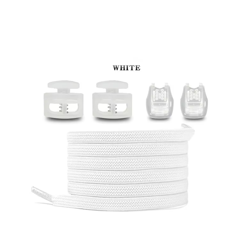 1 Set Of Plastic Shoe Buckles, Comfortable And Fast, Suitable For Children With Lockable Sports Shoes, Sports Shoelaces, Braided Elastic Shoelaces Black Laces photo 4