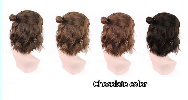 Net Red Full Headgear Style Corn Perm Short Curly Hair photo 5