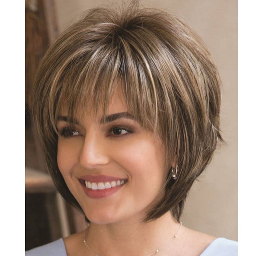 Women's Fashion Wig With Chemical Fiber Headgear photo 3