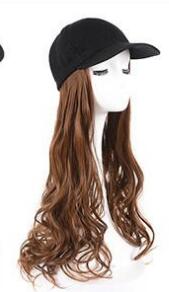 Hat Wig Ladies Long Hair One Big Wave Curly Hair Headgear Fashion Hat With Wig Net Red photo 3