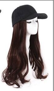 Hat Wig Ladies Long Hair One Big Wave Curly Hair Headgear Fashion Hat With Wig Net Red photo 4