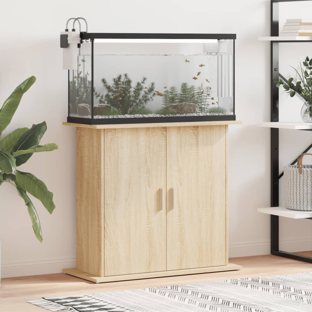   Aquarium Stand 81x Wood Material   Aquarium Stand Sonoma Oak 81 photo 3