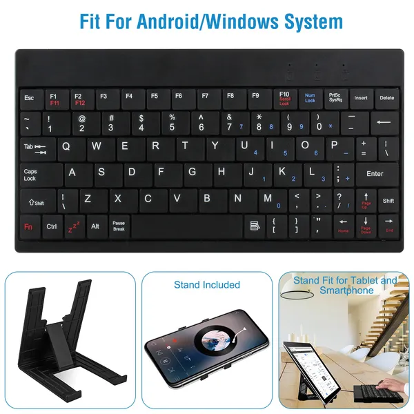 80 Keys Wired Keyboard Mini USB Connector Keyboard Portable Durable Keyboard With Carry Bag photo 1