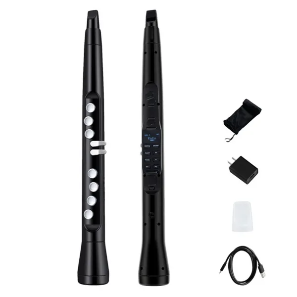 Portable Wireless MIDI Electronic Saxophone - 100 Tones, 3W Hi-Fi Speaker, 12hrs Playtime, 0.7lbs (Black ABS) photo 6