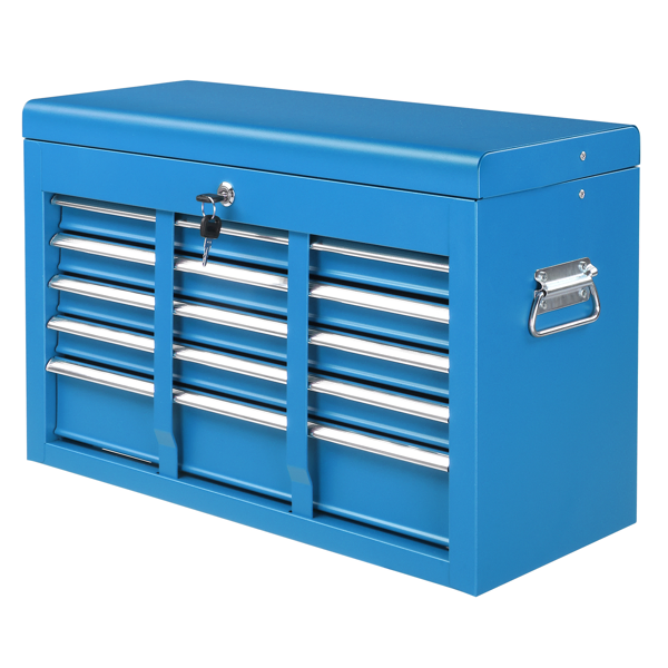 5 Drawer Lockable Steel Tool Chest, 330 Lbs Capacity, Blue Heavy-Duty Tool Storage Cabinet With Drawer Liners & Lid Support For Workshop Garage Maintenance photo 3
