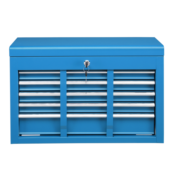 5 Drawer Lockable Steel Tool Chest, 330 Lbs Capacity, Blue Heavy-Duty Tool Storage Cabinet With Drawer Liners & Lid Support For Workshop Garage Maintenance photo 4