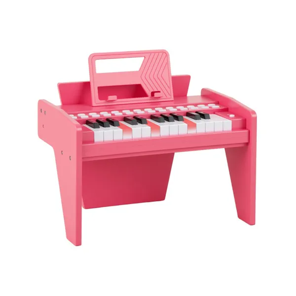 25 Keys Mini Digital Piano For Kids Age 3+, Lighted Teaching Mode With 6 Tones & 15 Demo Songs-Pink photo 3