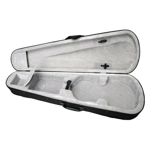 Durable Cloth Fluff Triangle Shape Case With Silver Gray Lining For 4&4 Violin Black photo 6