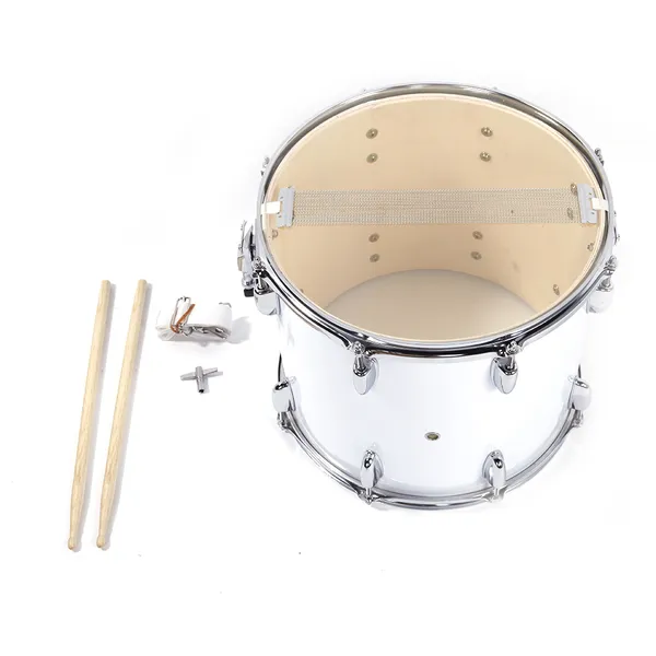 14 X10 Inches Marching Drum Drumsticks Key Strap White photo 6
