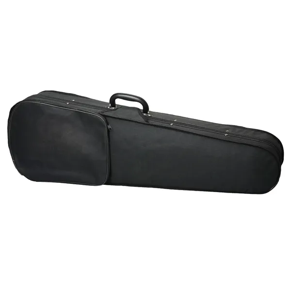 Durable Cloth Fluff Triangle Shape Case With Silver Gray Lining For 4&4 Violin Black photo 2