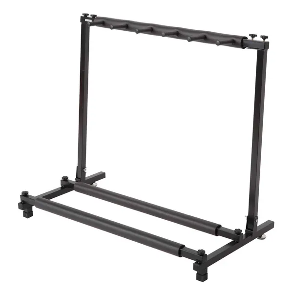 Triple Folding Multiple Guitar Holder Rack Stand Black photo 1