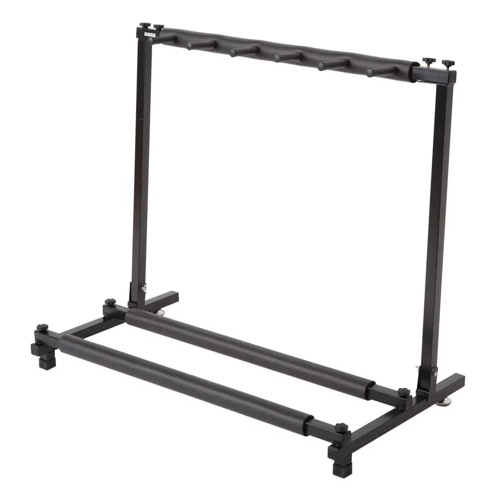 Triple Folding Multiple Guitar Holder Rack Stand Black photo 6