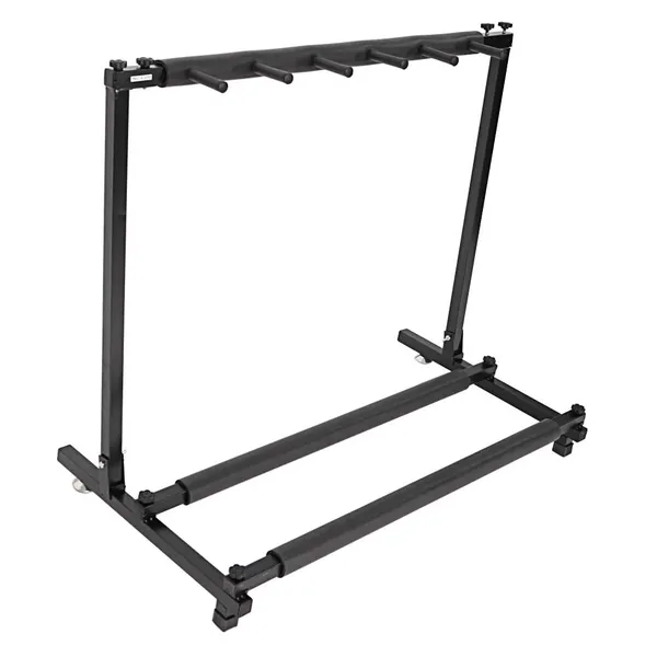 Triple Folding Multiple Guitar Holder Rack Stand Black photo 2