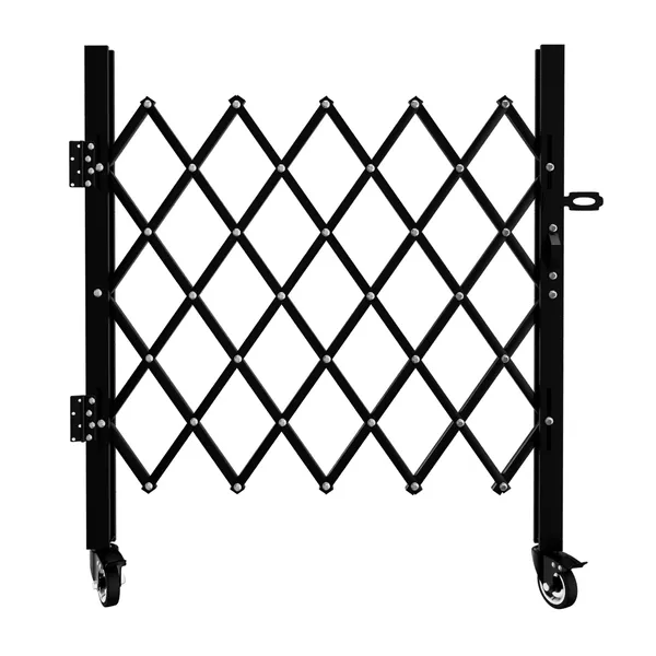 Foldable Security Gate, Expandable Safety Barrier With 360' Swivel Casters Lockable Design, Portable Mobile Rolling Barricade For Garage, Warehouse, Driveway And Pool Areas - 51.57' H X 74' W photo 1