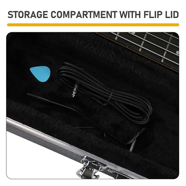 High Grade Electric Bass Guitar ABS Molded Hard Case Grayish Blue photo 3