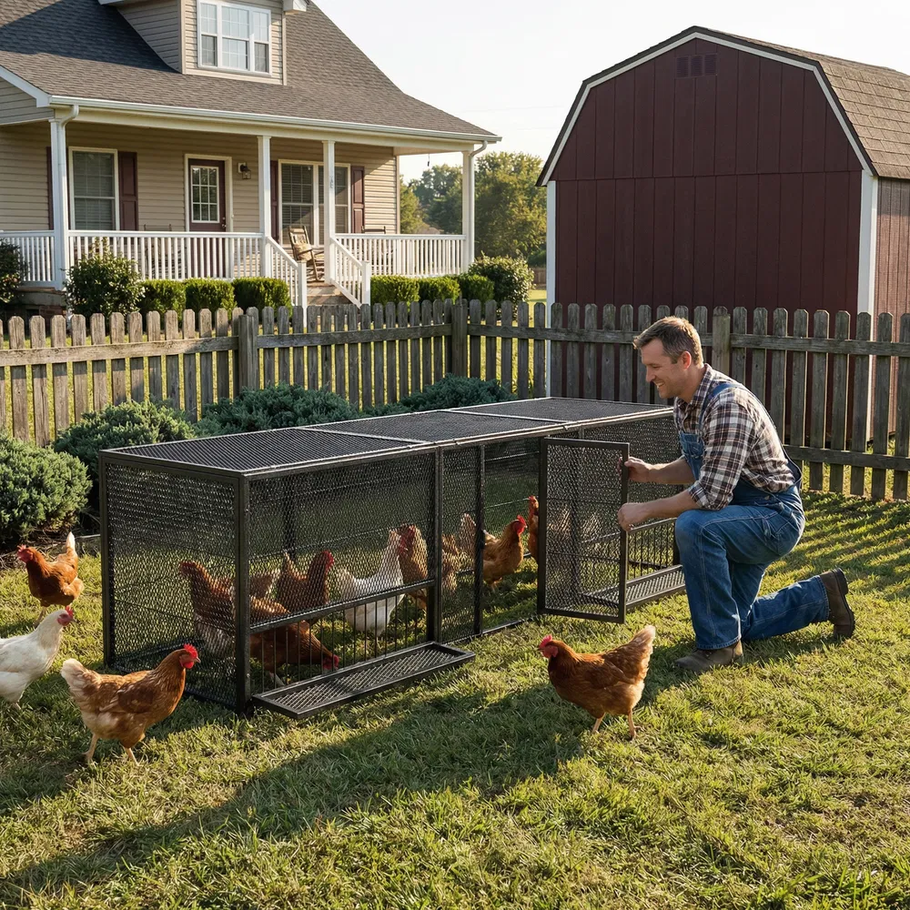 83"Thickened Chicken Coop Durable Pigeon Cage Outdoor Use Comfortable Poultry Cage For Home Breeding Easy-to-Install Design With Strong Load-Bearing Chicken Duck Goose Breeding photo 2