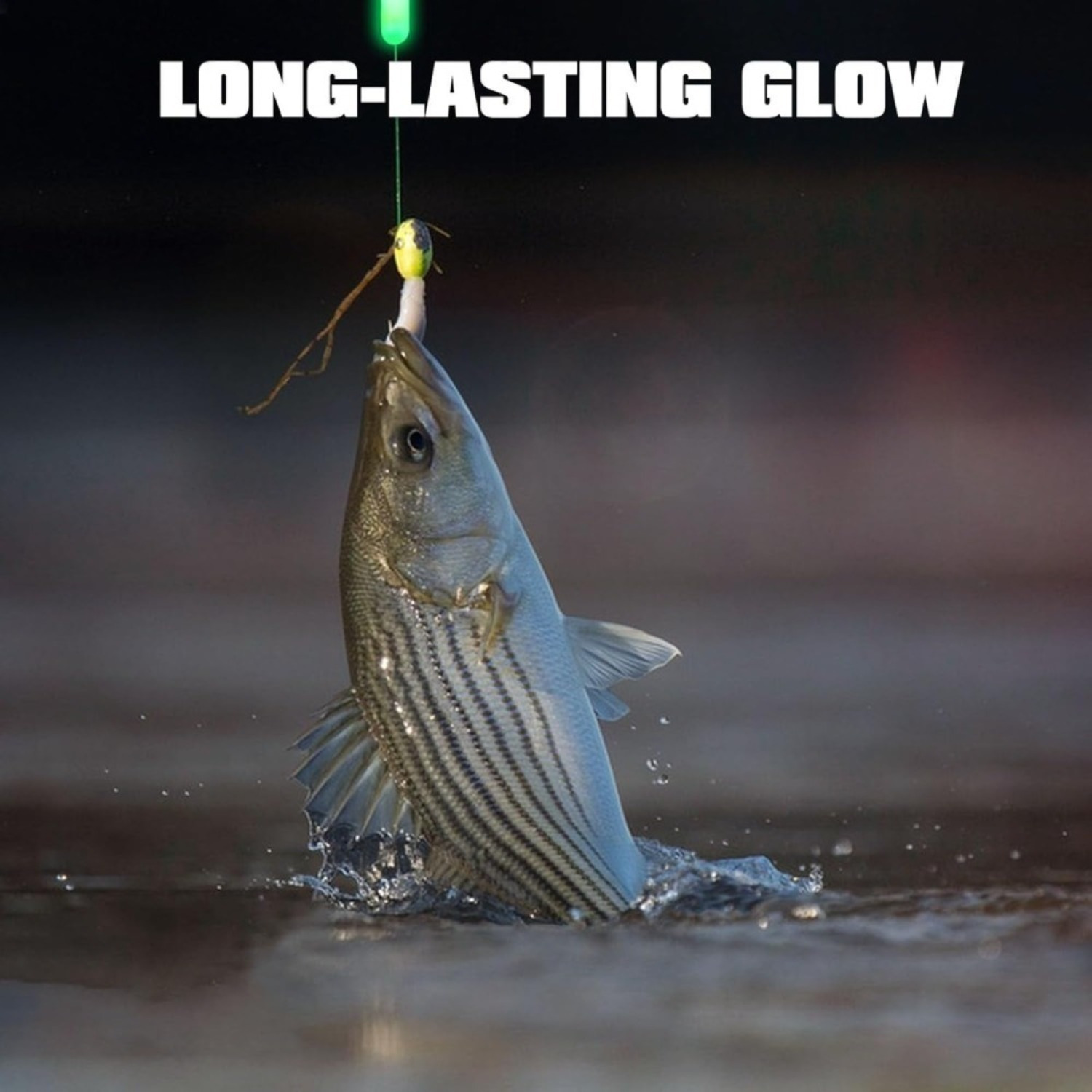 100-piece Fishing Glow Stick Set With Swivel Connector, 20 Packs Of 5 Glow Sticks (4.5x37mm) & Yellow Swivel Connector For Main Line 0.3-0.8#, Complete Night Fishing Accessories And Party Decorations photo 3