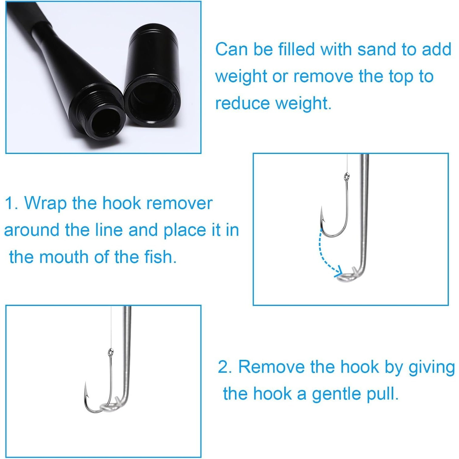3TLG Fishing Fish Killer Set, 24.5 Cm, Aluminum Fish Stunner, Carp Fishing Accessory With Fishing Pliers And Hook Remover, Fishing For Beginners, Anglers, Predatory Fish For Spin Fishing photo 3